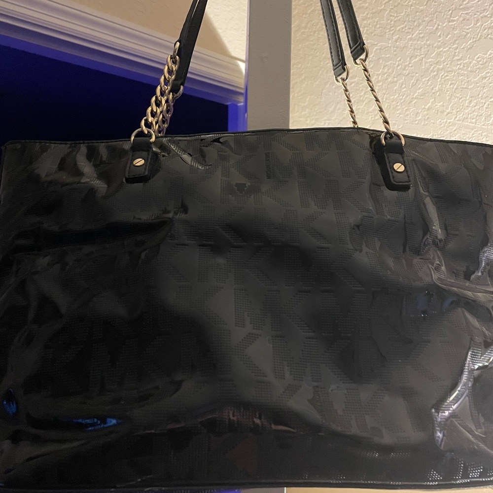 Michael Kors Signature Metallic Chain Tote
